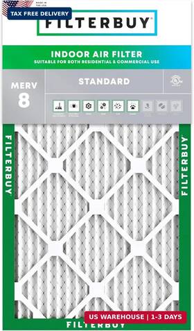 Filterbuy 717267244374 14x25x1 Air Filter Merv 8 Essential Dust And Allergy Defense 1-pack E