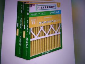 Abr20x25x5m11 Filterbuy Lot Of 2 Two 20x25x5 Air Filters Merv 11 New In Box