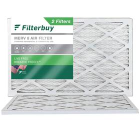 Afb12x24x1m8 Filterbuy 12x24x1 Pleated Air Filters Replacement For Hvac Ac Furnace 2 Pack