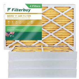 Afb12x24x4m11 Filterbuy 12x24x4 Pleated Air Filters Replacement For Hvac Ac Furnace Merv 11