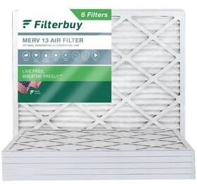Afb14x18x1m13 Filterbuy 6 Pack - 14x18x1 Air Filters Replacement For Hvac Ac Furnace Merv 13