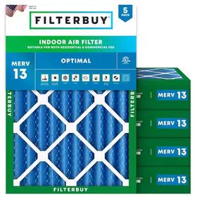 Afb14x20x4m13pk5 Filterbuy 14 Inch X 20 4 Merv 13 Fpr 10 Pleated Hvac Ac Furnace Air Filters 5pk