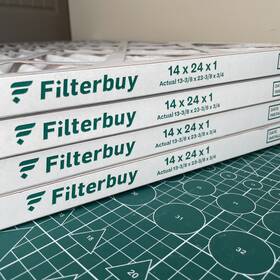 Afb14x24x1m13 Filterbuy Set Of 4 14x24x1 Pleated Air Filters Replacement For Hvac Ac Merv 13