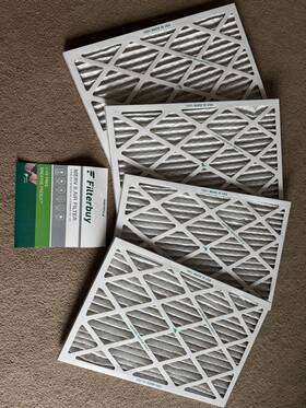 Afb16x24x1m8 Filterbuy Box Of 4 16x24x1 Merv 8 Air Filters Replacement For Hvac Ac Furnace