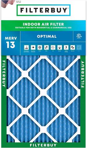 Afb16x25x1m13pk1 Filterbuy 13 Health Defense Pleated Hvac Furnace Air Filter 1 Pack