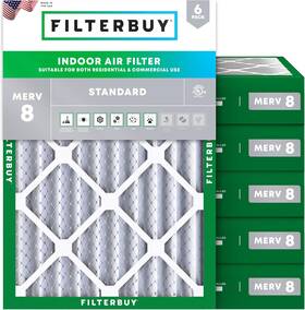 Afb18x20x4m8pk6 Filterbuy 18x20x4 Air Filter Merv 8 Dust Defense 6-pack Pleated Hvac Ac Furna