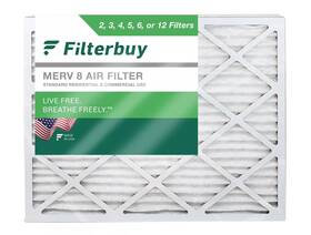 Afb18x24x2m8 Filterbuy 18x24x2 Air Filter Merv 8 Dust Defense 4-pack Pleated Hvac Ac Furn