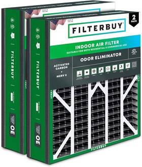 Afb20x20x1oe Filterbuy Allergen Odor Eliminator 20x20x5 Merv 8 Pleated Ac Furnace Air Filter
