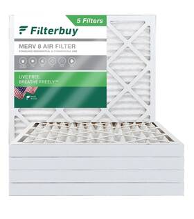 Afb20x20x2m8 Filterbuy 20x20x2 Pleated Air Filters Replacement For Hvac Ac Furnace Merv 8