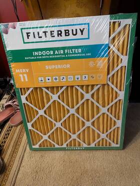 Afb20x25x1m11 Filterbuy 20x25x1 Pleated Air Filters Replacement For Hvac Ac Furnace Merv 11