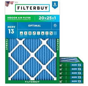 Filterbuy Afb20x25x1m13 20x25x1 Pleated Air Filters Replacement For Hvac Ac Furnace Merv 13