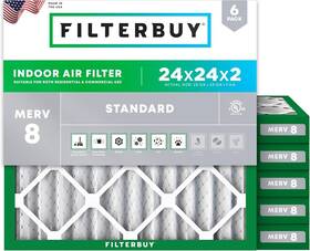 Afb24x24x2m8 Filterbuy 24x24x2 Pleated Air Furnace Filters 6 Pack Merv 8 Read