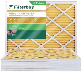 Afb24x30x1m11 Filterbuy 6 Pack Merv 11 - 24x30x1 Pleated Air Filters Replacement For Hvac Ac Furnace