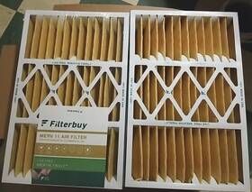 Hrf16x25x5 Filterbuy 16x25x5 Air Filter Merv 11 Allergen Defense 2-pack Pleated Hvac Ac