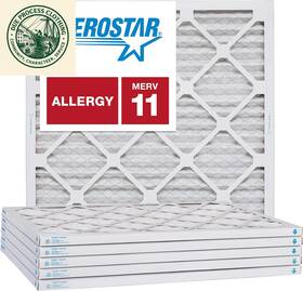 Filtration Group 705353132254 Aerostar Merv 11 Pleated Air Filter 8x8x1 Box Of 6 Made In Usa