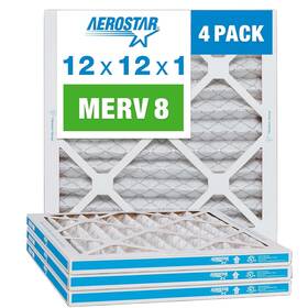 Filtration Group 744759094438 Aerostar 12x12x1 Merv 8 Pleated Air Filter Ac Furnace 4 Pack Actua