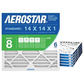 Filtration Group Environmental Air 445021813858 Aerostar 14x14x1 Merv 8 Filter 6 Count Actual Size 13.75 X 0.75