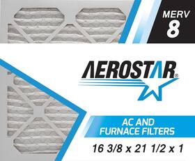 16.375x21.5x1 Filtration Group Environmental Air 711181786491 Aerostar Merv 8 Hvac Furnace Filter 6 Pack Pleated Cleaner