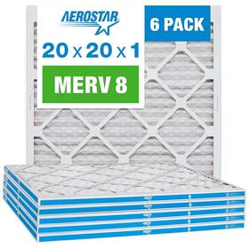 Filtration Group Environmental Air 744110495294 Aerostar 20x20x1 Filter Merv 8 For Allergies Dust Lint Mold And Pet Dander