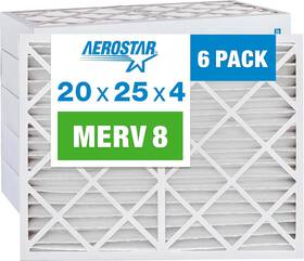 Filtration Group Environmental Air 744759397027 Aerostar 20x25x4 Merv 8 Pleated Filter Ac Furnace 6 Pack