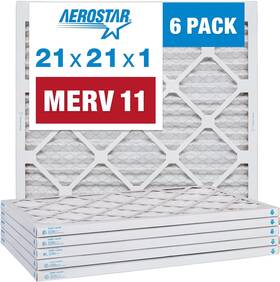 Filtration Group Environmental Air 744759746436 Aerostar 21x21x1 Merv 11 Pleated Filter Ac Furnace 6 Pack Actu