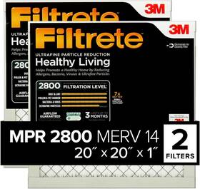 1665a Filtrete 037936919151 20x20x1 Air Filter 2 Pack Mpr 2800 Merv 14