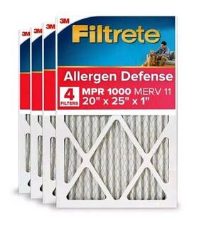 Filtrete 050004374935 Allergen Defense 20x25x1 Pack Of 4 Merv 11 - 1000