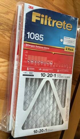 Filtrete 051111542125 Lot 4 Furnace Filters 10x20x1 Merv 11 Pleated Electrostatic Charged