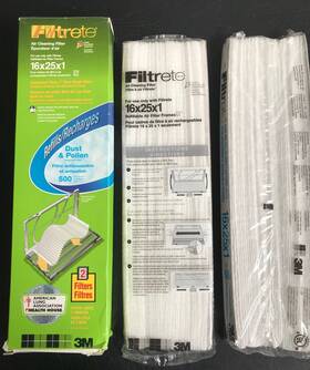 Filtrete 051111556825 3m 2-pack 16x25x1 Ac Furnace Dust And Air Pollen Filters Sealed