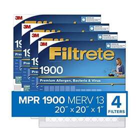 1900 Filtrete 051141321127 20x20x1 Air Filter Mpr 13 Healthy Living Ultimate Allergen 3-mo