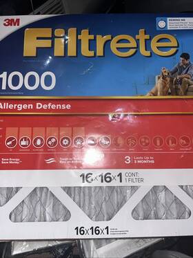 Al16-4 Filtrete 051141329376 16x16 X 1 Inch Micro Allergen Defense Pleated Furnace Air Filter