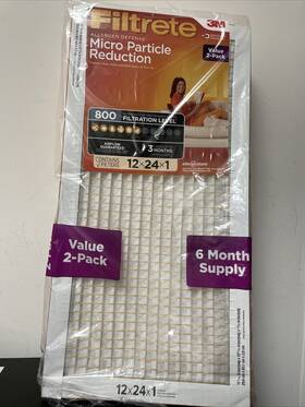 800mpr Filtrete 051141330938 4pack 800 Mrp 12x24x1 Allergen Defense Micro Particle Reduction Hvac
