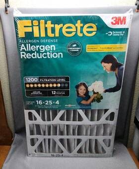 Filtrete 051141392950 Air And Furnace Filter 3m 16x25x4 Micro Allergen Defense Deep Pleat 1200