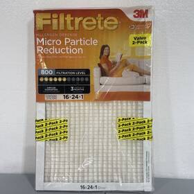 Filtrete 051141394114 16x24x1 Air Filter Mpr 800 Merv 9 Micro Particle Reduction 2pack