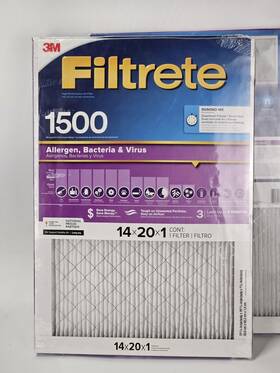 Filtrete 051141399485 3m 14x20x1 Mpr 1500 Advanced Allergen Lot Of 3