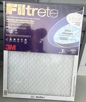 Filtrete 051141908755 20x25x1 3m High Performance Air Filter Mpr 1500 Ultra Allergen 3-pack