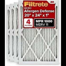 Filtrete 051141915180 20x24x1 Ac Furnace Air Filter Merv 11 Micro Allergen Defense 4 Pack