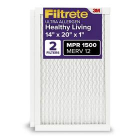 Filtrete 051141991658 14x20x1 Ac Furnace Air Filter 12 Mpr 1500 Certified Asthma And Allergy Frien