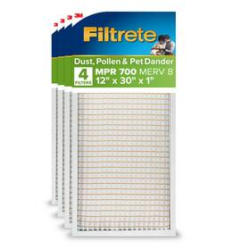 Filtrete 068060260345 12x30x1 Ac Furnace Air Filter Mpr 700 Merv 8 Tough On Pollen Easy Airflow