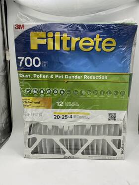 Filtrete 068060263285 700 Dust Pollen And Pet Dander Reduction 20x25x4 Slim Fit - White