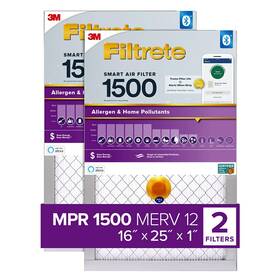 Filtrete 068060469250 16x25x1 Ac Furnace Smart Air Filter Merv 12 Mpr 1500 Track Life Wit