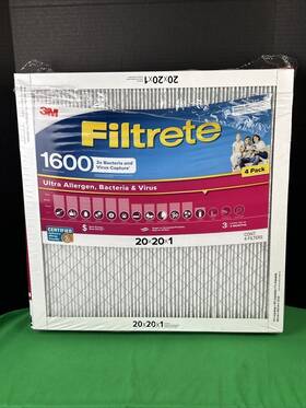 1600 Filtrete 068060469700 4 Pack Ultra Allergen 2x Bacteria And Virus Filter Mpr 20x20x1