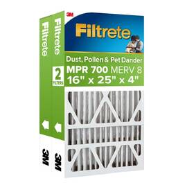 Filtrete 068060470553 16x25x4 Air Filter Mpr 700 Merv 8 Clean Living Dust Pollen And Pet Dander