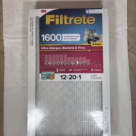 1600 Filtrete 076308409944 4pk Mpr Ultra Allergen Bacteria And Virus Furnace/ac Filter 12x20x1
