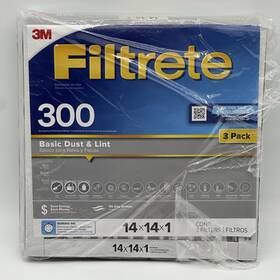 Filtrete 076308425005 3-pack Of 3m Basic Air Filter 14 Inch X14 X1 Reduce Lint Dust Mite Debris