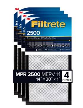 Filtrete 076308426484 3m 2500 Series 14x30x1 4-pack Open Box