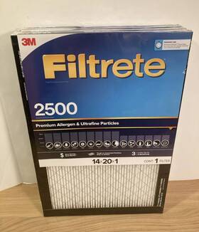 Filtrete 076308427351 Premium Allergen And Ultrafine Particles 2500 Air Filter 14x20x1 4-pack