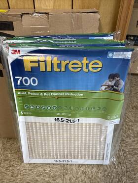 X21.5 Filtrete 076308428303 3m 16.5 X1 Air Filter Hvac Ac Furnace Replacement -3 Pk