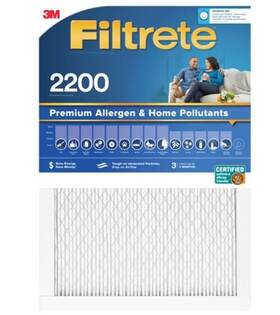 Filtrete 076308727918 3m 2200 Series 20x30x1 3 Pack Open Box