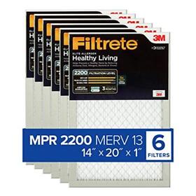 Filtrete 14x20x1 Ac Furnace Air Filter Mpr 2200 Healthy Living Elite